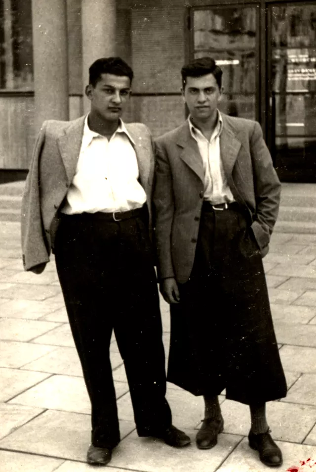 Mikhail Brantsovskiy with his friend