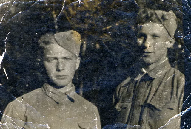 Rafael Genis and his friend Vladislav Polushkin