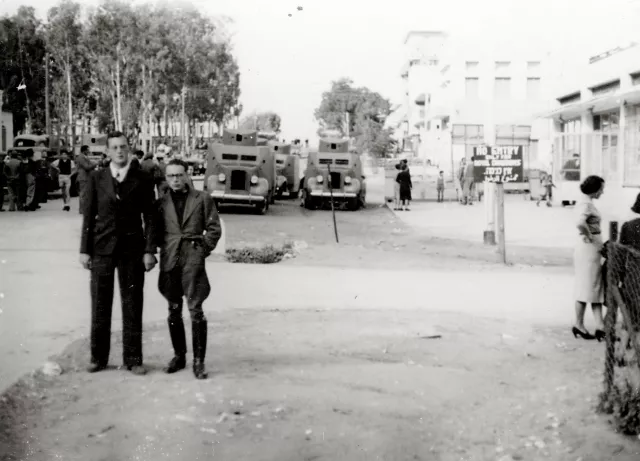 Lilli Tauber's brother Eduard Schischa and a friend in Israel