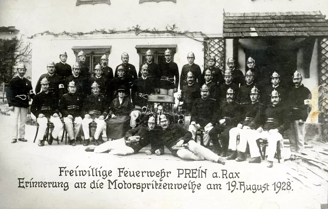 Isidor Friedmann bei der Freiwilligen Feuerwehr in Prein an der Rax