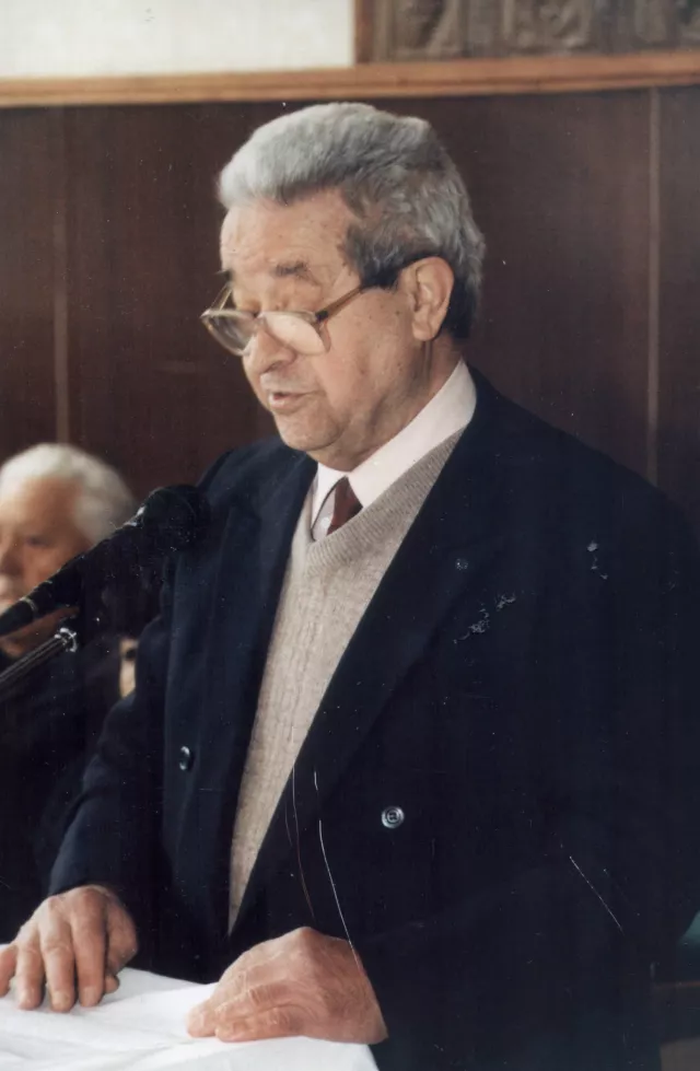 Ivan Barbul opening a Congress of former prisoners of ghettos and camps