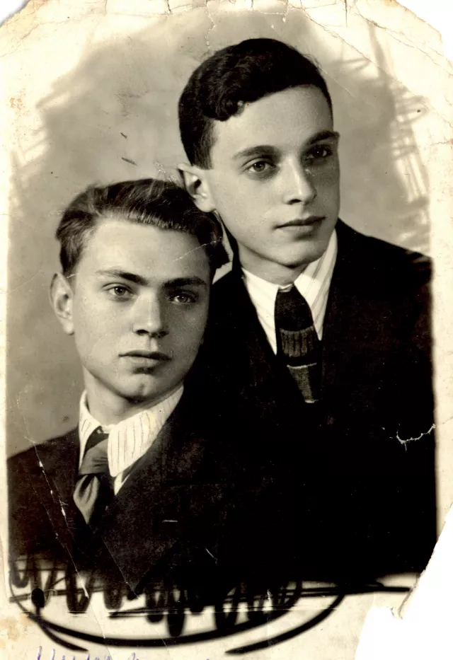 Frieda Portnaya's brother Mikhail Waldman and his friend Yasha Frieda Portnaya's brother Mikhail Waldman and his friend Yasha