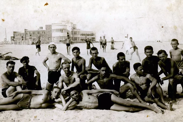 Arnold Leinweber in boy scouts camp