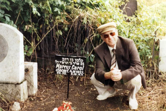 Carol Marcus at his uncle's grave, Carol Marcus
