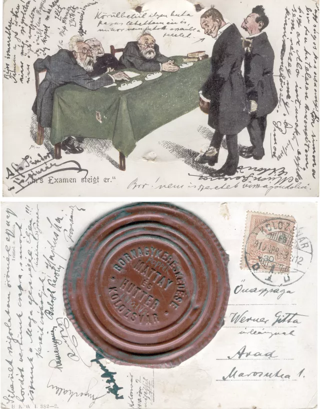 Levelezõlap Popper Sándortól