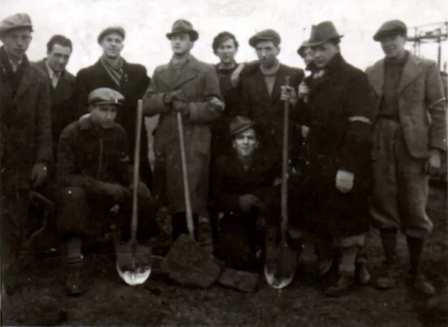 Egon Lovith at the mandatory communal work for Jews