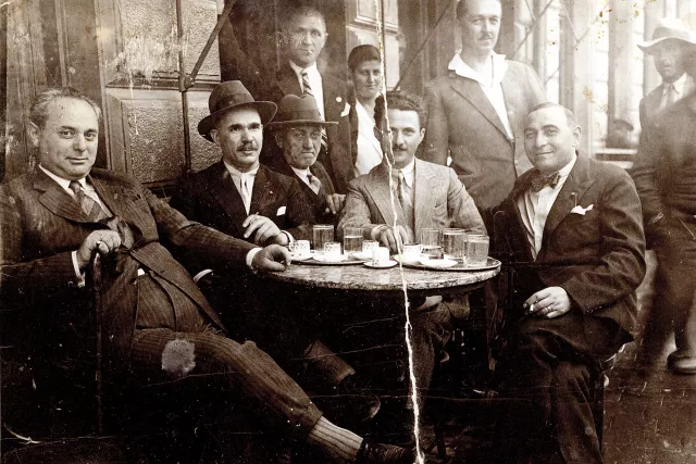 Lazar Filderman with friends and associates