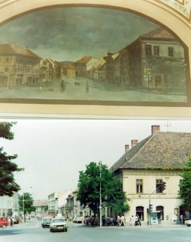 Street view of the former Jewish district of Targu Mures