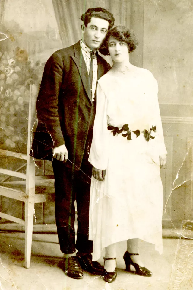 Lazar and Surica Goldstein on their engagement day