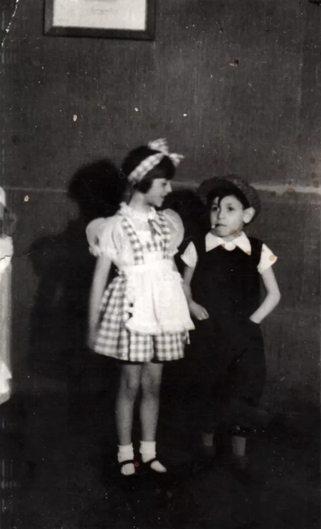 Vasile Grunea at a carnival ball on Purim