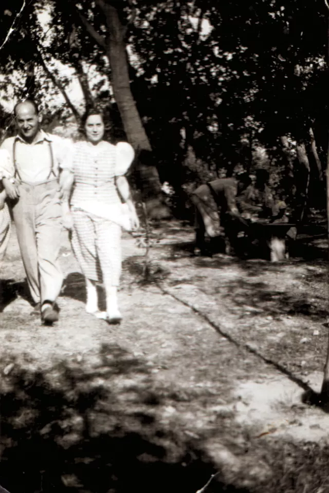 Peter Reisz's father Imre Reisz with a relative from Carpatho-Rus