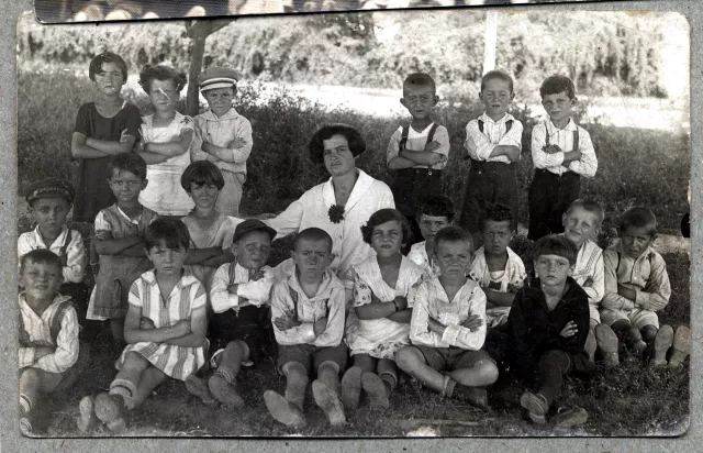 Elza Aladjem at Jewish nursery school in Vidin
