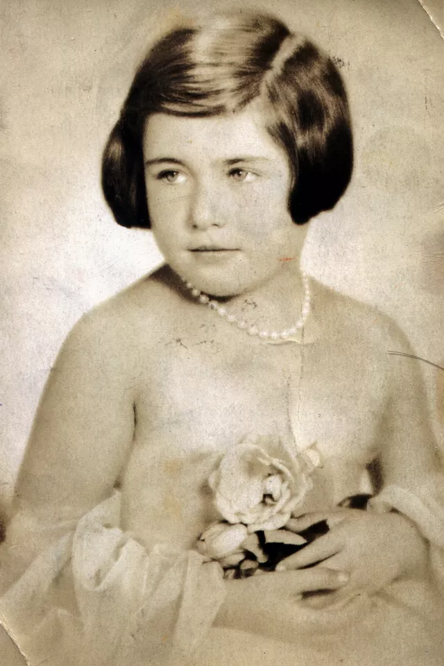 Alica Gazikova with a bouquet