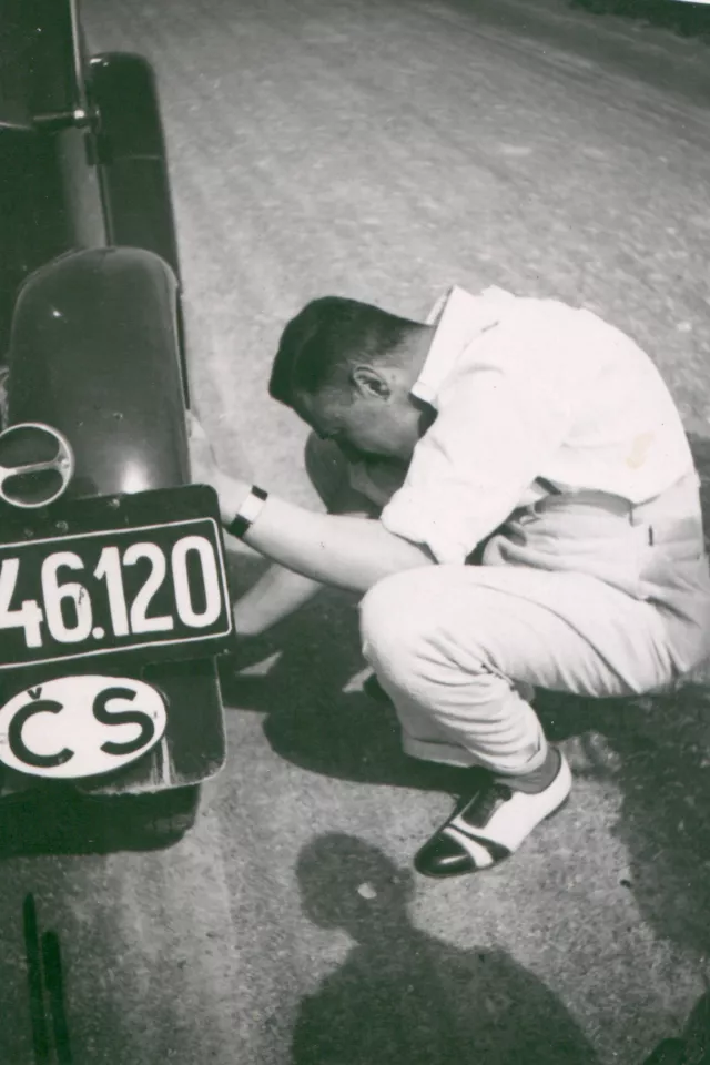 Ludovit Sandor with his car