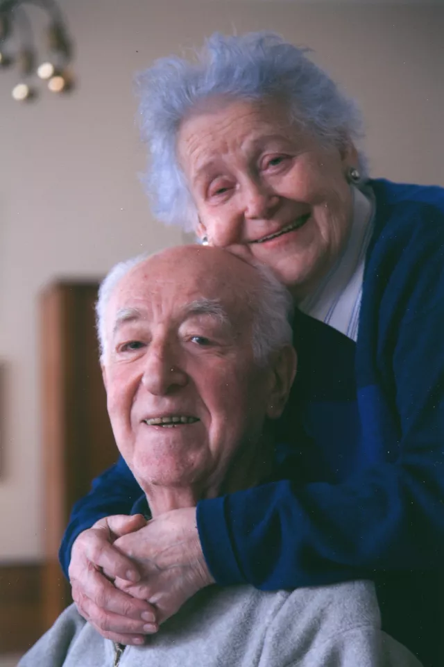 Bernard Knezo Schönmbrun with his wife Anna