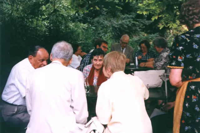 Gertrúda Milchová at a class reunion