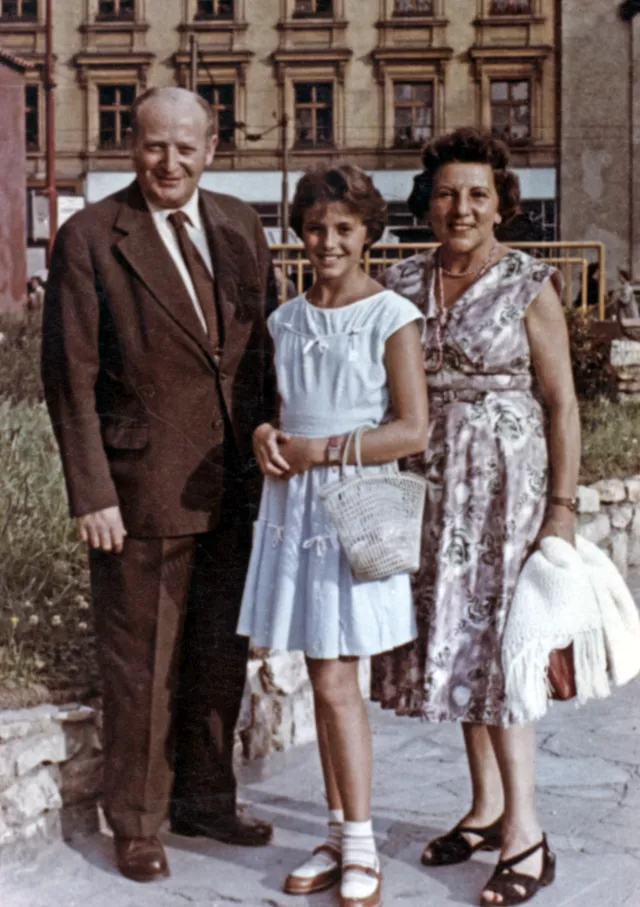 Katarina Lofflerova with her husband Ladislav and daughter Anna Katarina Lofflerova with her husband Ladislav and daughter Anna