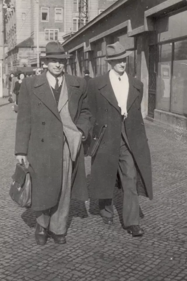 Juraj Fischer with his friend Laszlo Rubin