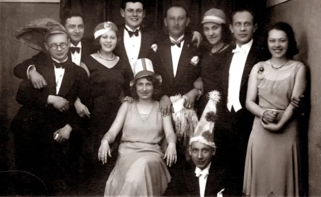 Teodor  Pasternak and friends at Purim