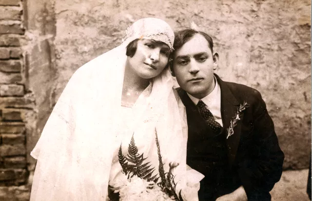 Avram and Dona Kalef's wedding picture Avram and Dona Kalef's wedding picture