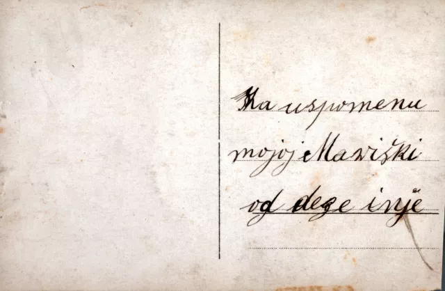 Back side of photo of David and Mile Kalef