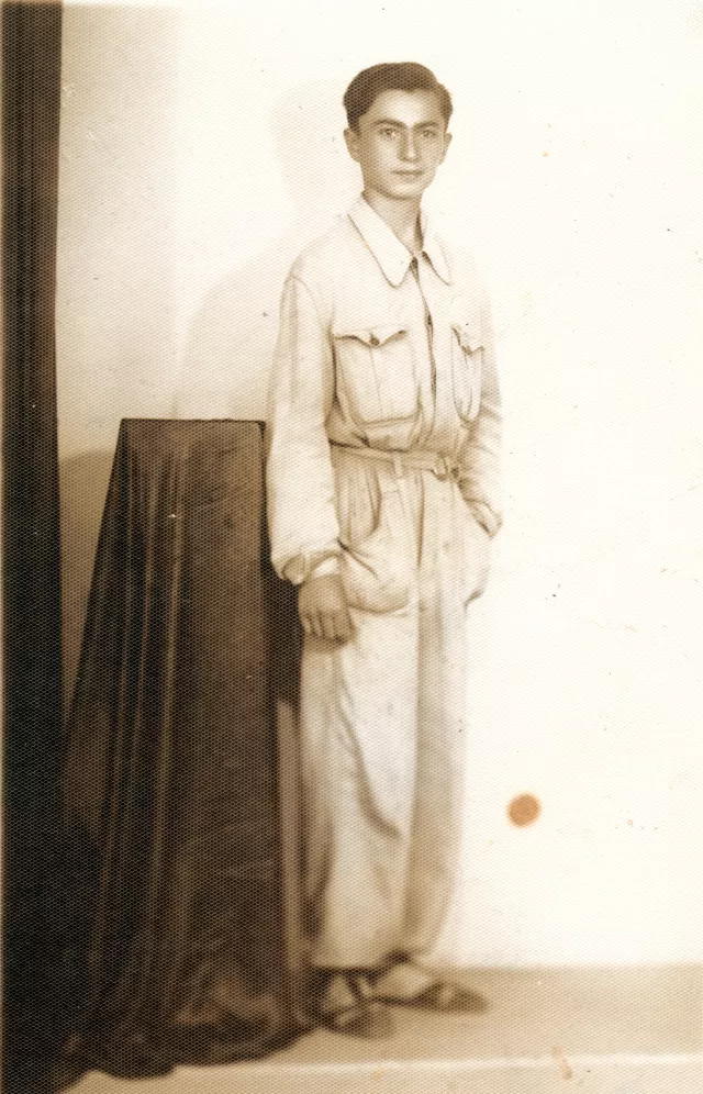 David Kalef in work overalls