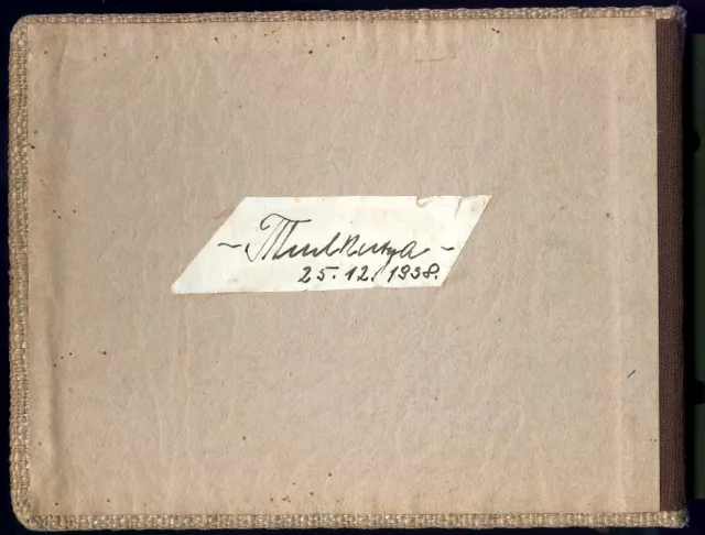 The back of Matilda Cerge's photo album