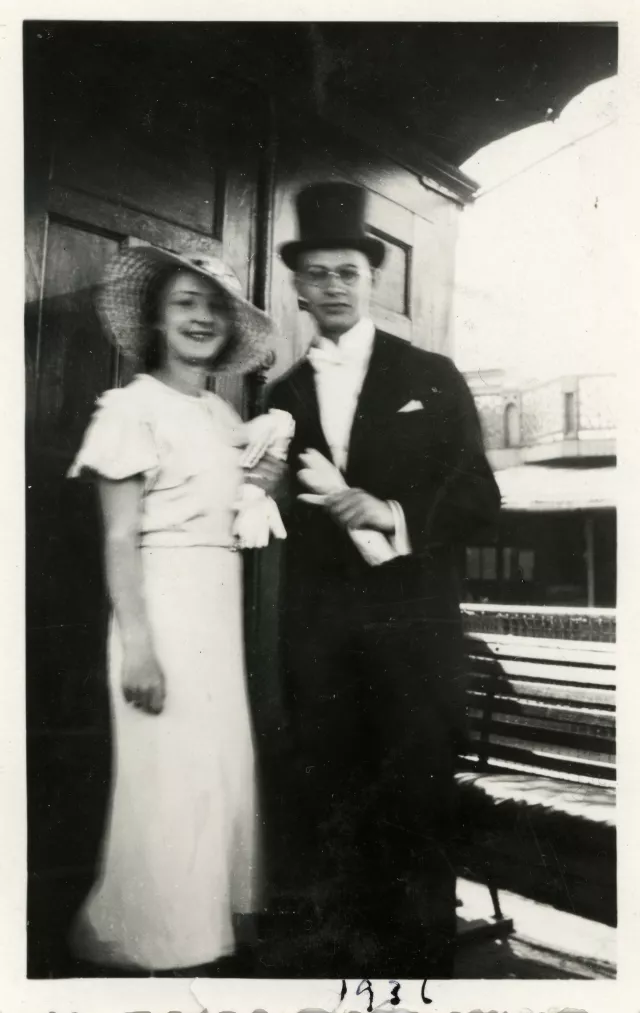 Eli and Elsa Perahya on their wedding day
