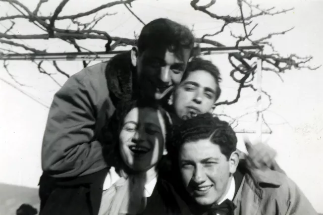 Harun Bozo with his friends