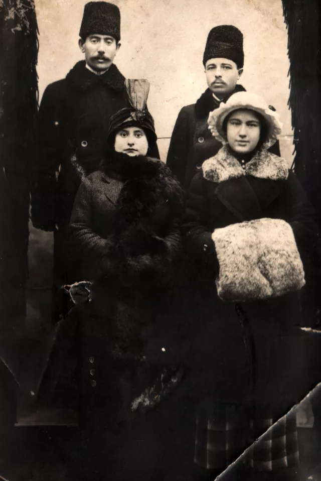 Golda Margolina and Khaskel Margolin with friends