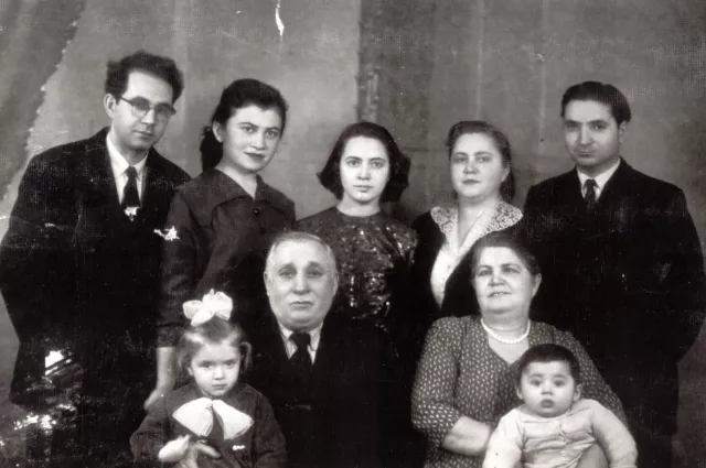 Dora Slobodianskaya with her family