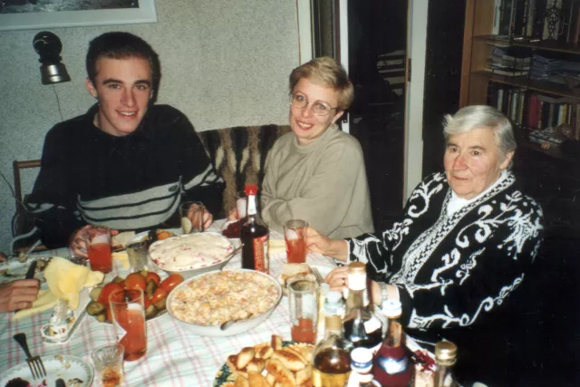 Evgenia Galina with her family Evgenia Galina with her family