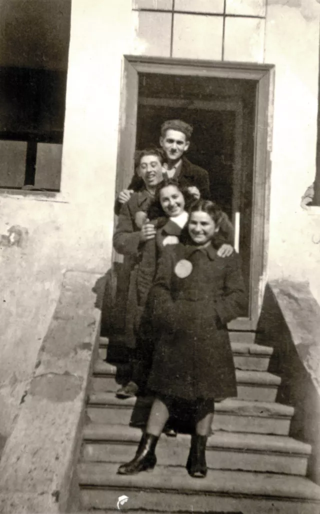 Ernest Galpert with his future wife Tilda and friends Ernest Galpert with his future wife Tilda and friends