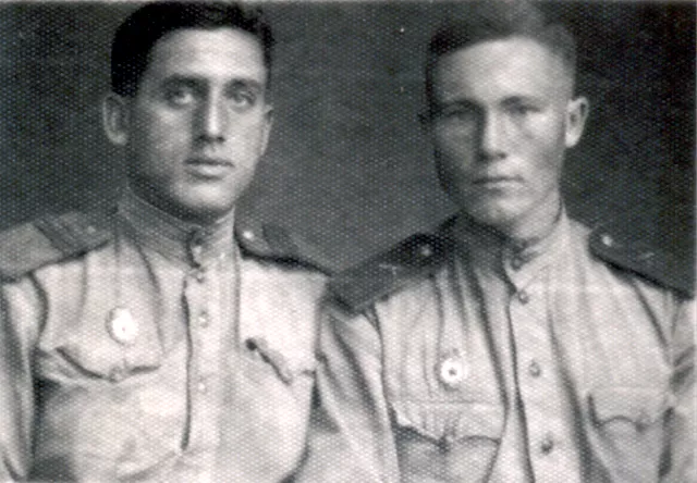 Michael Aronovich with a comrade Michael Aronovich with a comrade