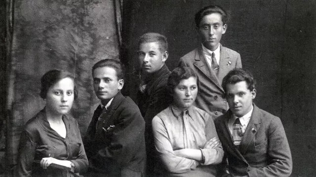 Grigoriy Sirotta and his schoolmates