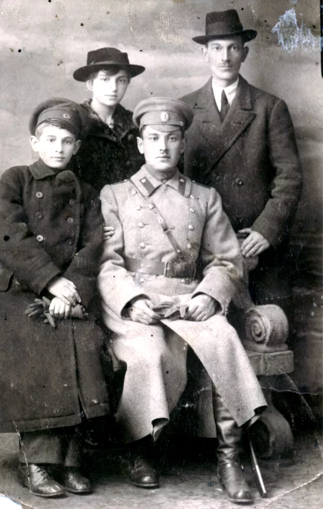 Mark Rozenfeld with his friends