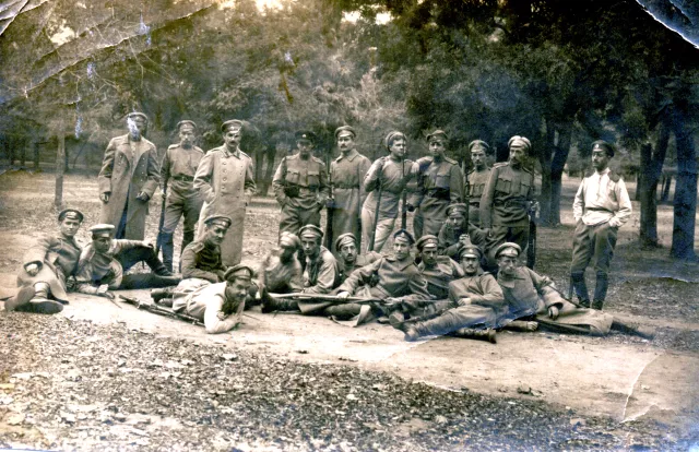 Mark Rozenfeld with his military unit