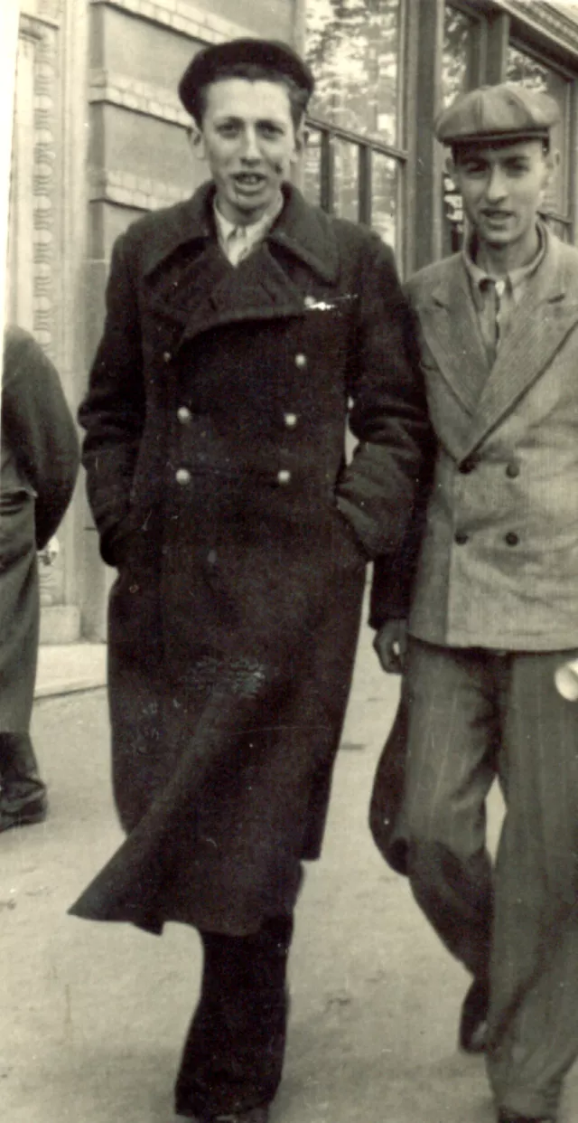 Leonid Rozenfeld with his friend