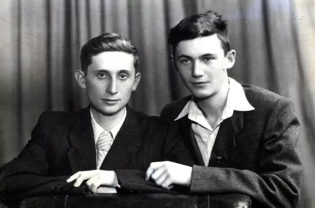 Mark Golub with his brother Lev Golub