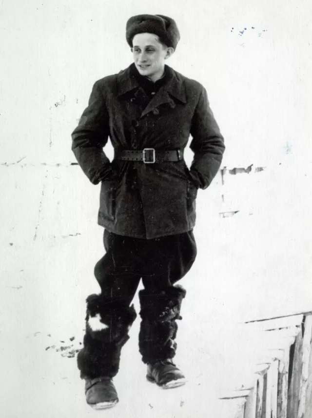 Mark Golub as a soldier