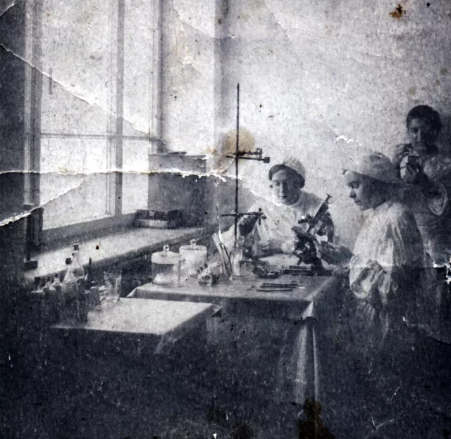 Makhlia Khalzova with employees