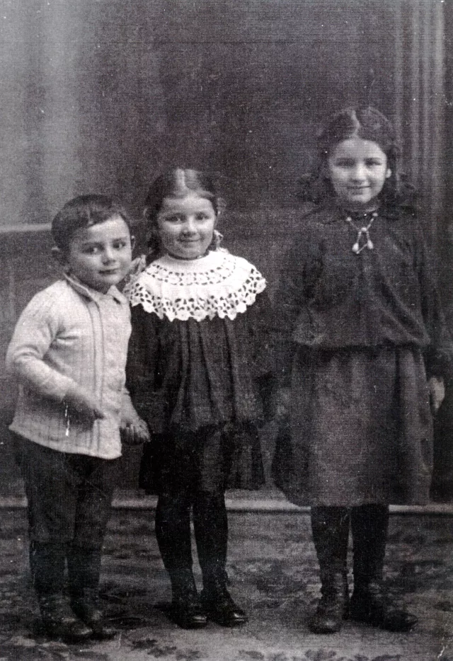 Sophia and Naum Vollerner with their friend Sophia and Naum Vollerner with their friend