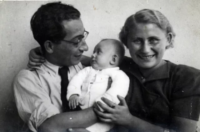Lujza Wohlwert with her husband Bela and her nephew Herbert Abrahamovic Lujza Wohlwert with her husband Bela and her nephew Herbert Abrahamovic