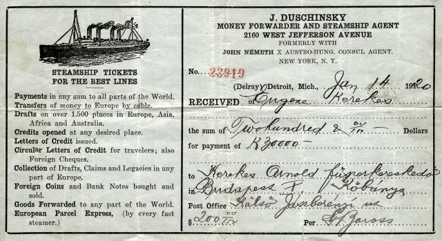 Hajójegy Amerikába