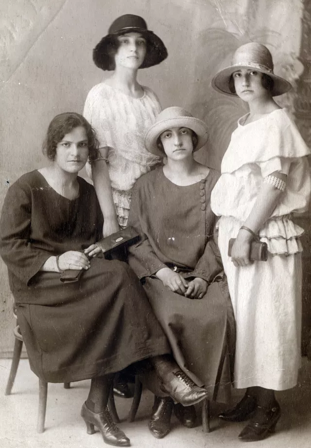 Victoria Angelova,  Zelma Avramova and two friends