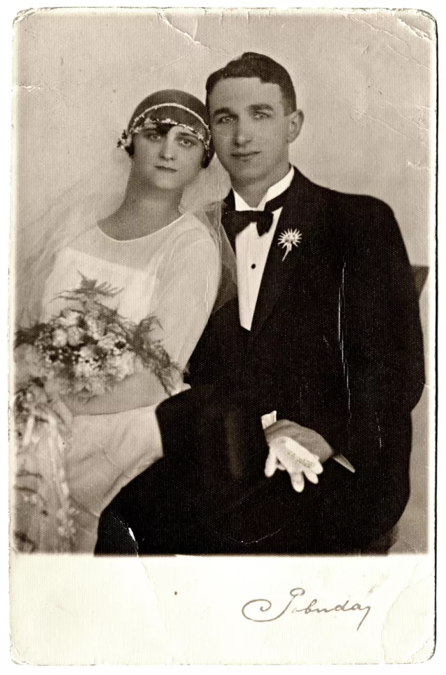 Bihari Lajos és Weisz Ella esküvõi képe