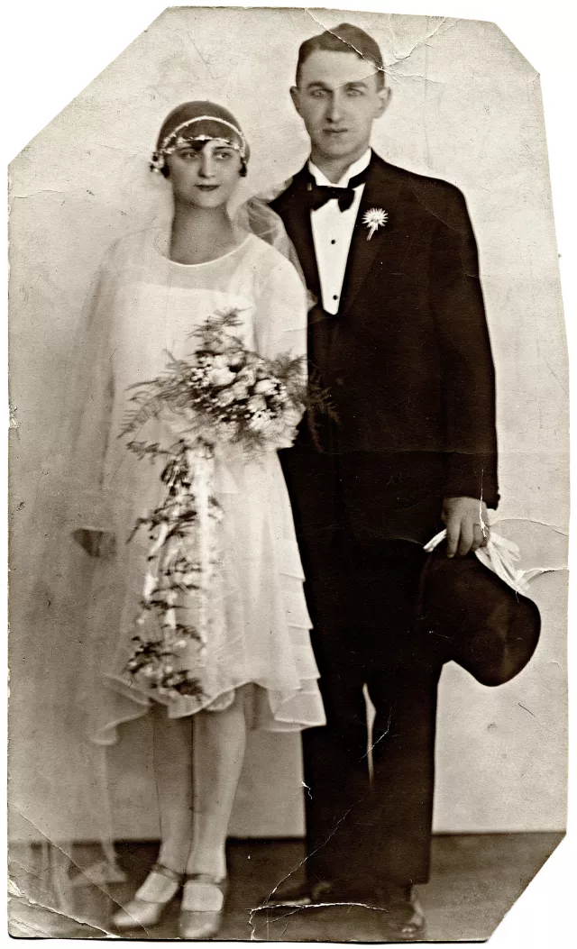 Bihari Lajos és Weisz Ella esküvõi képe