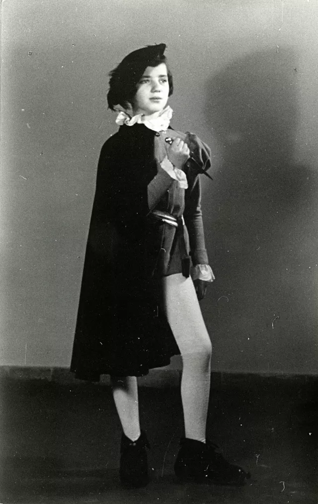 Erzsebet Radvaner's daughter Julia Radvaner at the school carneval