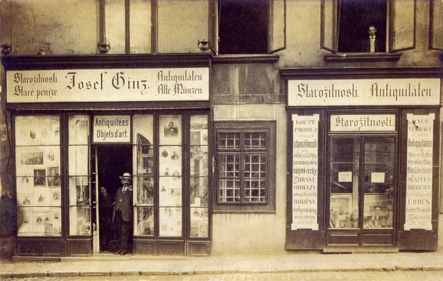 Josef Ginz at his antique store