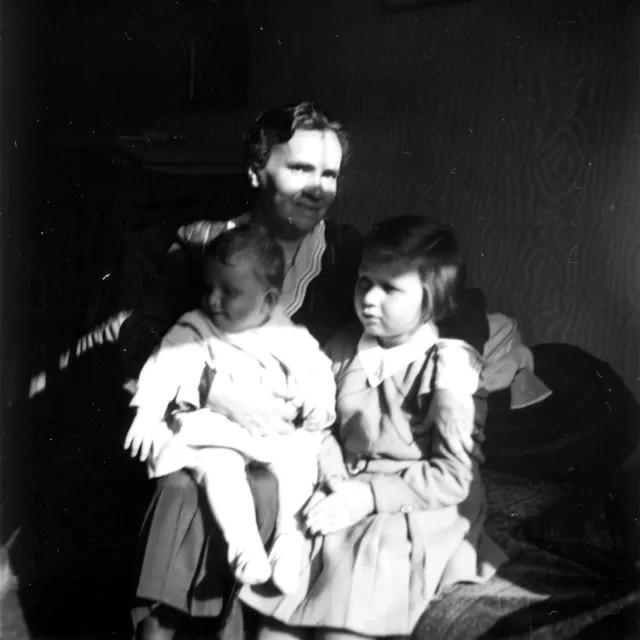 Olga Korbelova with her granddaughters